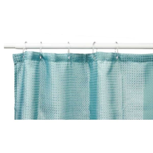 Brusebadsforhæng Berilo SC-POLY-UD1-GREEN Turkis Grøn Polyester 180 x 180 cm Points (12 enheder)