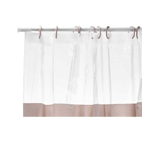 Brusebadsforhæng Berilo 215 Beige Gennemsigtig Plastik PEVA 180 x 180 cm (12 enheder)
