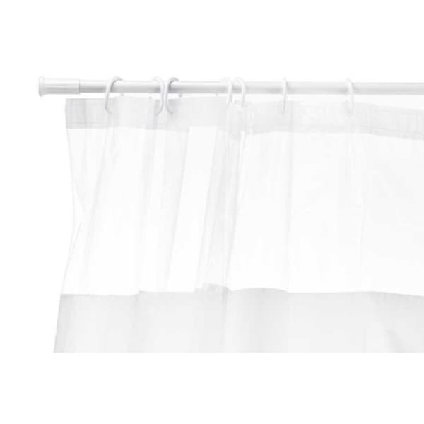 Brusebadsforhæng Berilo 213 Hvid Gennemsigtig Plastik PEVA 180 x 180 cm (12 enheder)