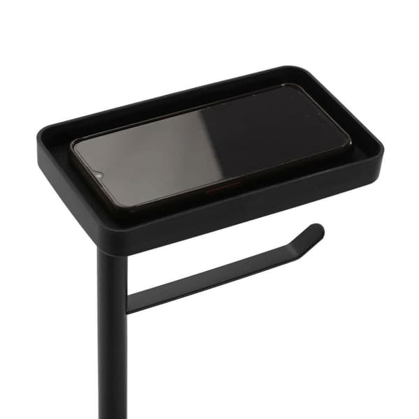 Toiletpapirholder Versa Lilia Sort 15 x 65 x 20 cm