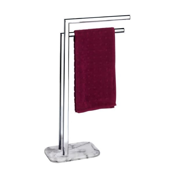 WENKO Handduksställ, Onyx, marmor - kromat stål, 48x81,5x19,5 cm, blank