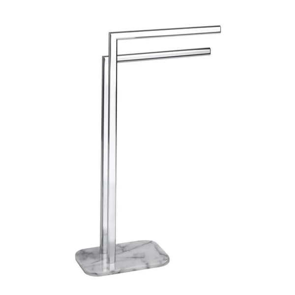 WENKO Handduksställ, Onyx, marmor - kromat stål, 48x81,5x19,5 cm, blank