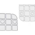 Miniatyrbild 3 av 3: Halkfri duschmatta Ramar Transparent PVC 67,7 x 38,5 x 0,7 cm (6 antal)