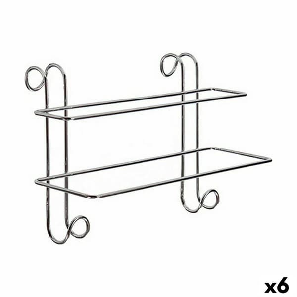 Håndklædestativ W4294 Sølvfarvet Metal 14 x 20 x 39 cm (6 enheder)