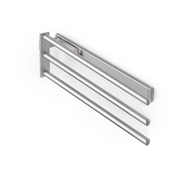 Emuca Utsträckbar handduksstång, 3 armar, Aluminium, Matt anodiserad