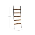 Miniatyrbild 7 av 7: Handduksställ - stege rack med stålram - industriell - brun/svart
