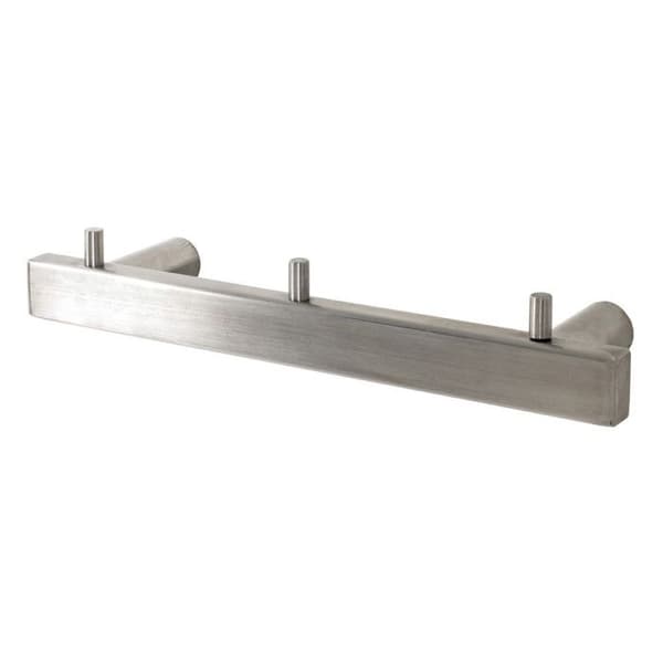 Handduksställ i rostfritt stål "3 krokar" 26cm Silver - Paris Prix