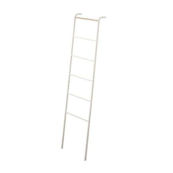 YAMAZAKI - Handduksställ med 6 stänger - H160 cm - Vit-Vit