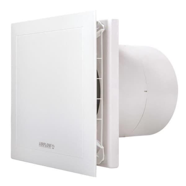 Airflow 90000456 väggmonterad Tyst fläktutsug, 10 W, 230 V, Vit, 150 mm - QUIETAIR