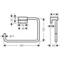 Miniatyrbild 2 av 2: Hansgrohe - AddStoris handduksring väggmonterad, mattsvart (41754670)