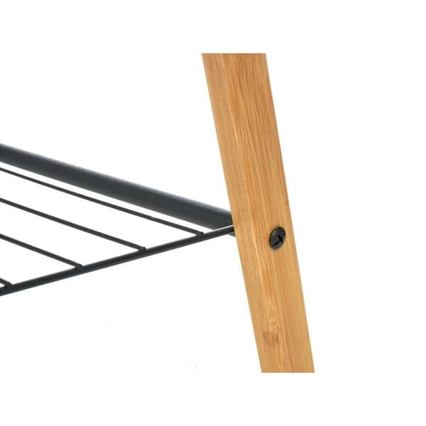 Fritstående håndklædestativ Kipit B7816 Sort Metal Bambus 60 x 90 x 37 cm 4 enheder