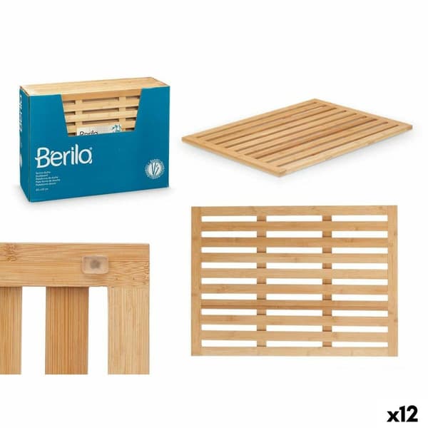 Badrumsmatta Berilo BM632-6245 Naturell Bambu 62 x 2 x 45 cm (12 antal)
