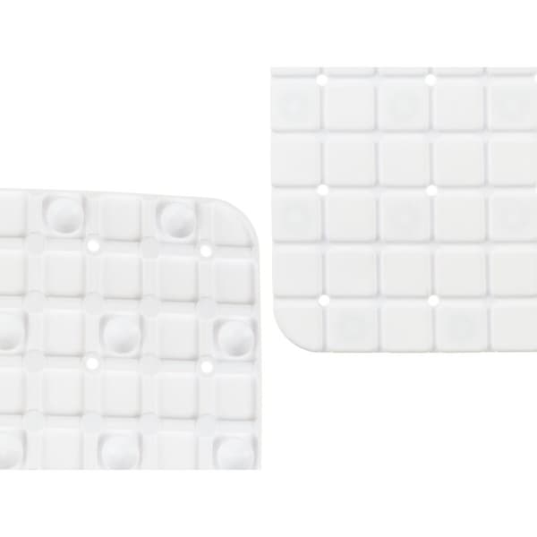 Skridsikker måtte til Brusebad Berilo BM509S - 314 Hvid PVC 50,3 x 50,3 x 0,7 cm Rammer (6 enheder)