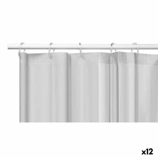 Brusebadsforhæng Berilo SC-MIX-01-GREY Grå Polyetylen EVA 180 x 180 cm (12 enheder)