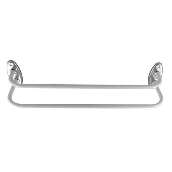 Handduksställ - GODONNIER - 2 fasta stänger - Vit epoxy - Mått 52x14 cm - Kontemporär stil