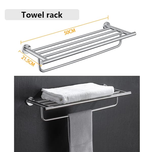Håndklædeholder, Aluminiumskonstruktion, Pladsbesparende Design,005yw