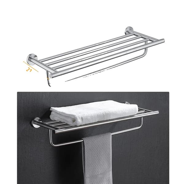 Håndklædeholder, Aluminiumskonstruktion, Pladsbesparende Design,005yw