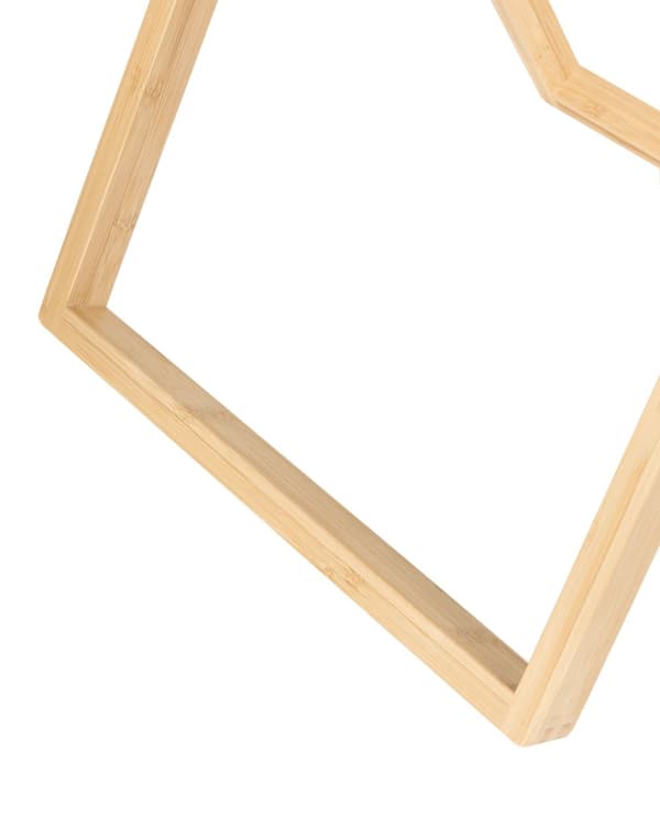 Håndklestativ Lyst tre Bambus 45 x 80 cm Frittstående Sammenleggbart 2 stenger Håndkleholder Baderom