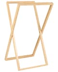 Miniatyrbilde 1 av 7: Håndklestativ Lyst tre Bambus 45 x 80 cm Frittstående Sammenleggbart 2 stenger Håndkleholder Baderom