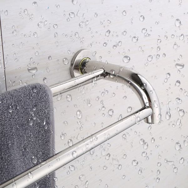 TD® dubbelstång handduksstång 60 cm korrosions- och rostbeständig handduksstång i rostfritt stål