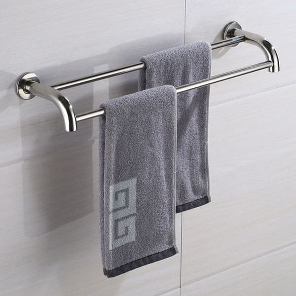TD® dubbelstång handduksstång 60 cm korrosions- och rostbeständig handduksstång i rostfritt stål