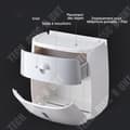 Miniatyrbild 2 av 4: TD® Dubbellåda Tissue Box Stansfri väggmonterad plastförvaringslåda