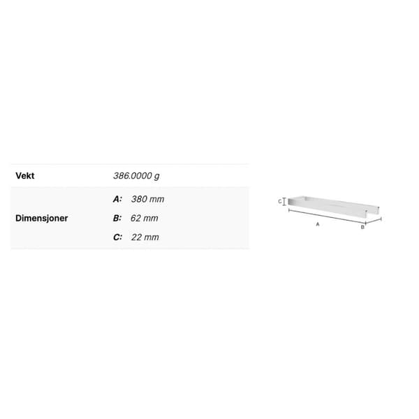 Smedbo Outline Dobbel Håndklestang L380mm
