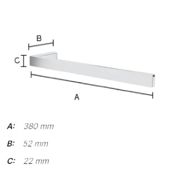 Smedbo Outline 211 håndklestang Enkel