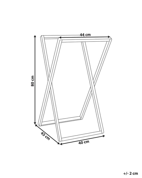 Håndklædestang Lyst træ Bambus 45 x 80 cm Fritstående Foldbar 2 stænger Håndklædeholder Badeværelse