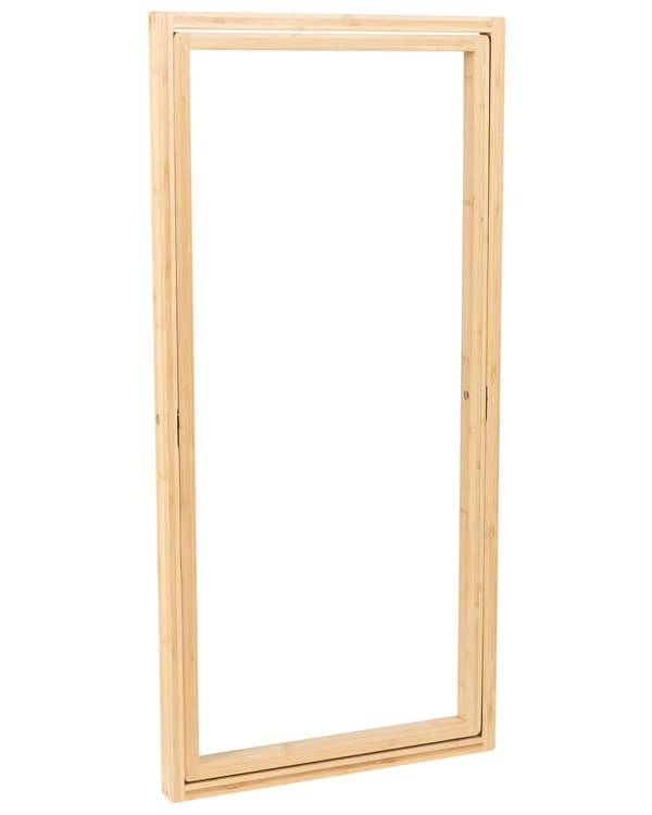 Håndklædestang Lyst træ Bambus 45 x 80 cm Fritstående Foldbar 2 stænger Håndklædeholder Badeværelse