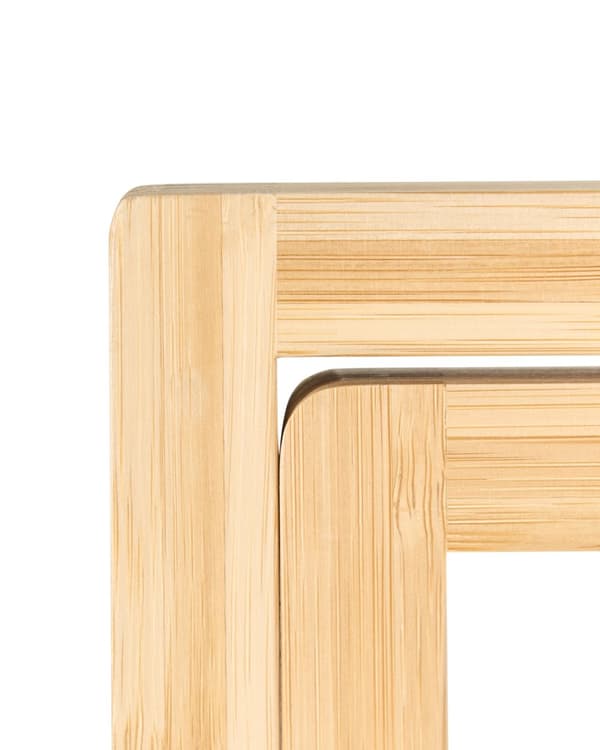 Håndklædestang Lyst træ Bambus 45 x 80 cm Fritstående Foldbar 2 stænger Håndklædeholder Badeværelse