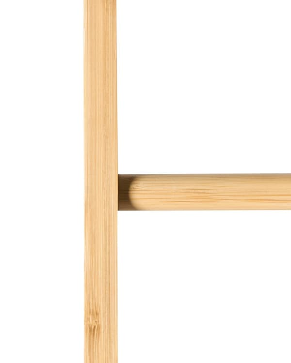 Håndklædestang lys bambus 40 x 114 x 33 cm 4 spoler stige minimalistisk stil