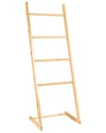 Miniatyrbillede 1 af 7: Håndklædestang lys bambus 40 x 114 x 33 cm 4 spoler stige minimalistisk stil