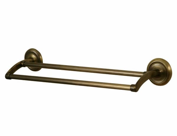 Deco dobbelt håndklædetørrer, antik messing, længde 670 mm