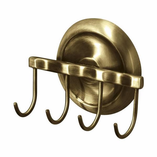 Deco firedobbelt bøjle, antik messing