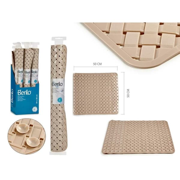 Bademåtte Berilo AR1910106 Beige PVC 0,03 x 50 x 50 cm (6 enheder)