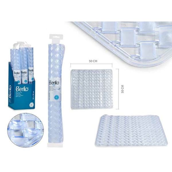 Badeteppe Berilo AR1910104 Gjennomsiktig PVC 0,03 x 50 x 50 cm (6 enheter)