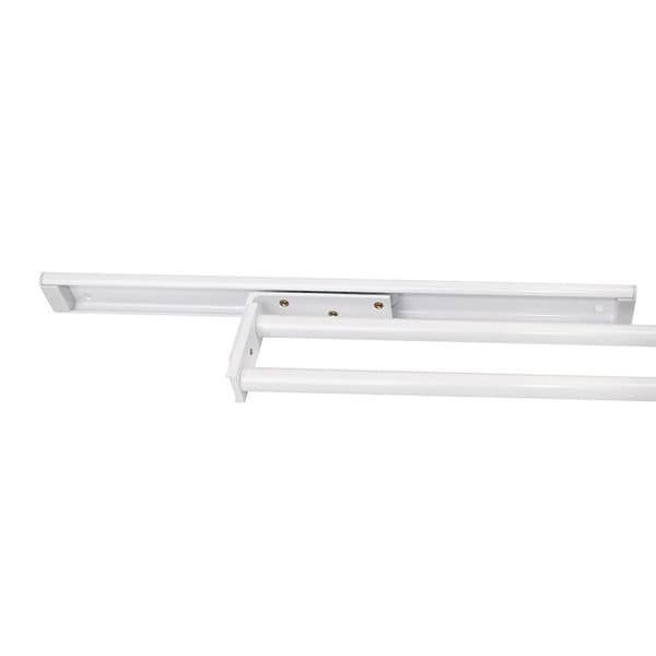 Utdragbart handduksställ - Emuca - 2 armar - Aluminium - Vit - Teleskopisk