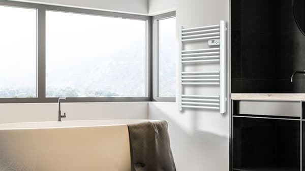 CARRERA Jupiter LCD 500 watt Elektrisk handduksradiator - Runda stänger