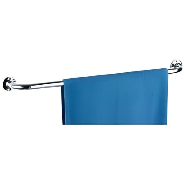 WENKO Vägghängd handdukshängare, Basic, Längd 80 cm, Rostfritt stål, 86x6x9,5 cm, Blank
