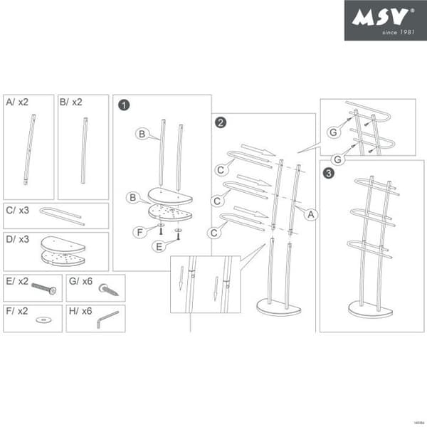 MSV stående handduksställ