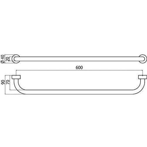 Emco Rondo 2 Handdukshängare Kromad 60 cm - 456000160