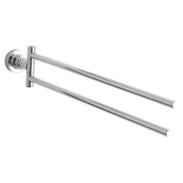 tesa Luup - handdukshållare 2 stänger, Kromad, Rostfri, Montering utan borrning - 86 Mm x 50 mm x 485 Mm
