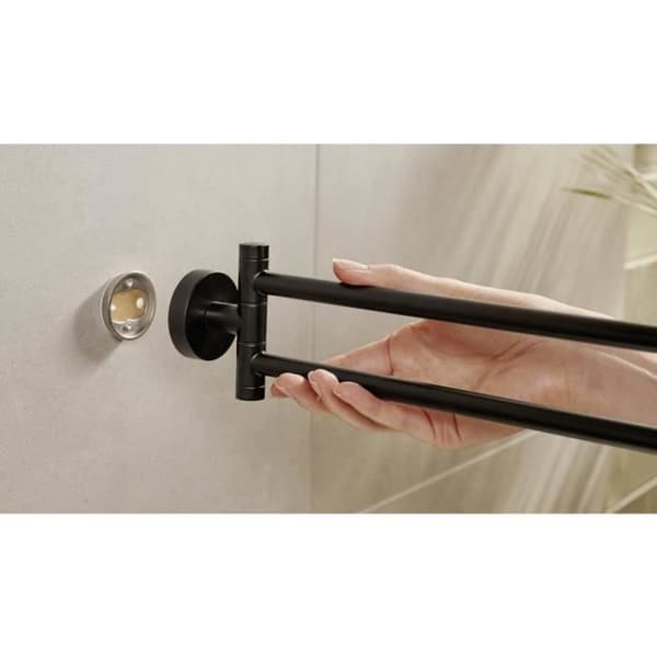 Handdukshängare - tesa - MOON BLACK - Metall - 2 armar - Nutida - Design