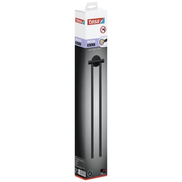 Handdukshängare - tesa - MOON BLACK - Metall - 2 armar - Nutida - Design