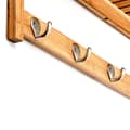 Miniatyrbild 6 av 6: Relaxdays handdukshängare Vägghängd klädhängare med bambuhylla, metall 50 x 16 x 18 cm...