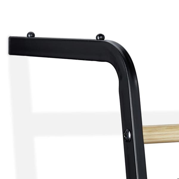 Relaxdays Ladder handdukshängare, 4 barer, metall, handduksförvaring, HxBxD: 160x40x26 cm, svart