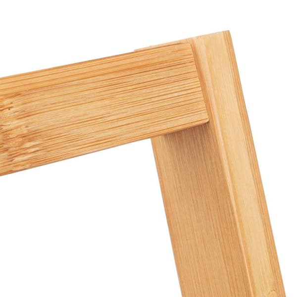 Relaxdays Frittstående håndkleholder med 4 armer til badet, bambus, stige, valet, servant HxlxB: 100 x 40 x 30 cm, natur
