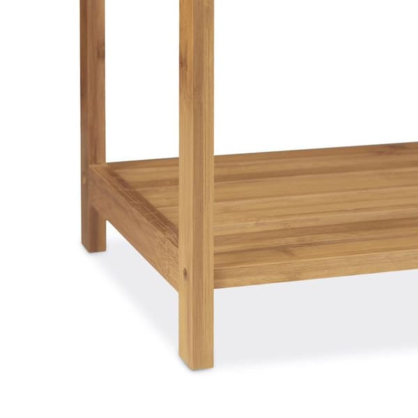 Relaxdays Bamboo Handdukshängare Stående 3 Barer HxBxD: 85 x 51 x 31 cm Badrumshanddukshängare, Natural