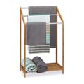Miniatyrbild 1 av 6: Relaxdays Bamboo Handdukshängare Stående 3 Barer HxBxD: 85 x 51 x 31 cm Badrumshanddukshängare, Natural